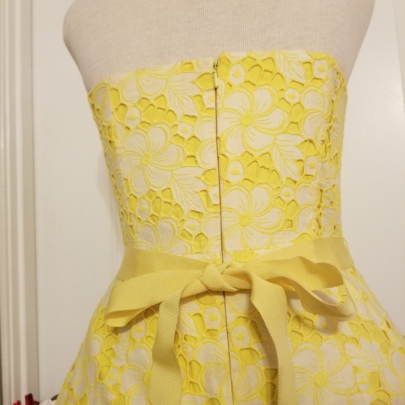 Lilly Pulitzer lace embroidery dress strapless - Picture 7 of 8